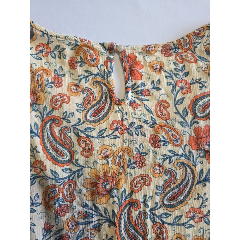 Bila Cream Multicolor Boho Floral Midi Dress - Picture 10 of 11